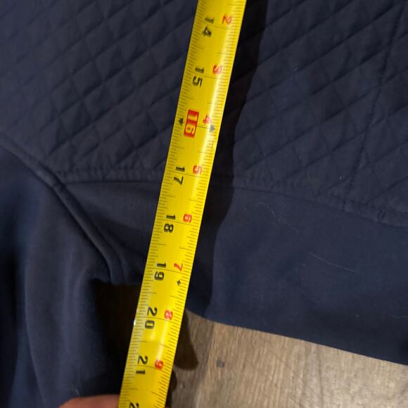 LL BEAN Navy Blue Women's Quilted Full-Zip Sweatshirt Size Large Petite - Picture 3 of 6